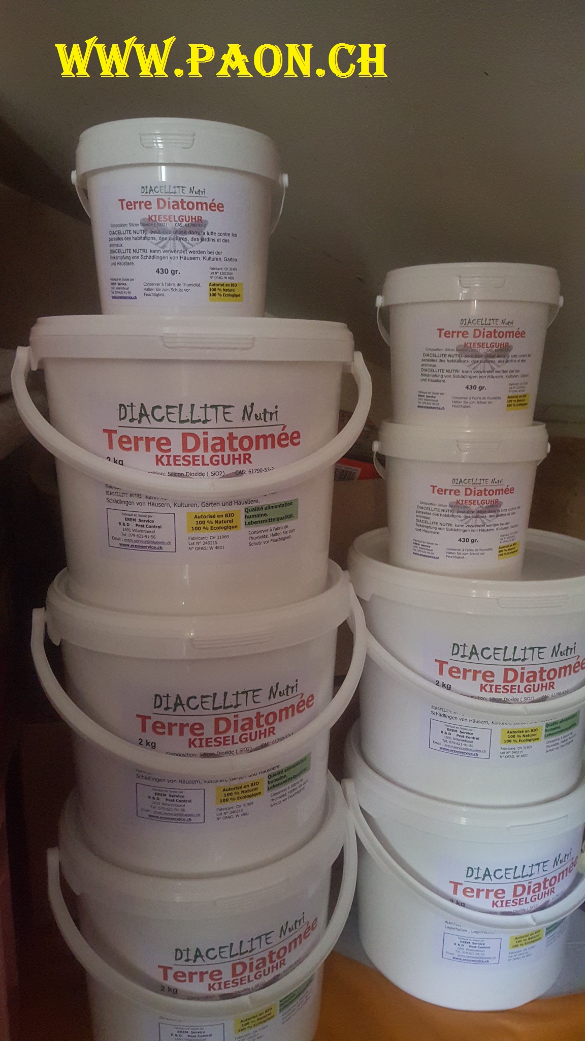Terre de diatomée — produits avicoles paon.ch, Suisse
